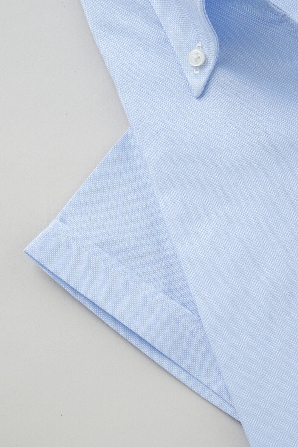 ワイシャツ・カッターシャツ・半袖 8044SS-X04C-SAX-カフス