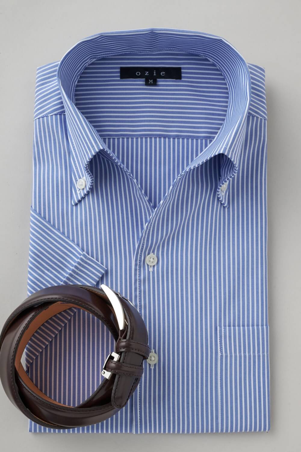 ワイシャツ・カッターシャツ・半袖 8044SS-X04D-BLUE-コーディネート