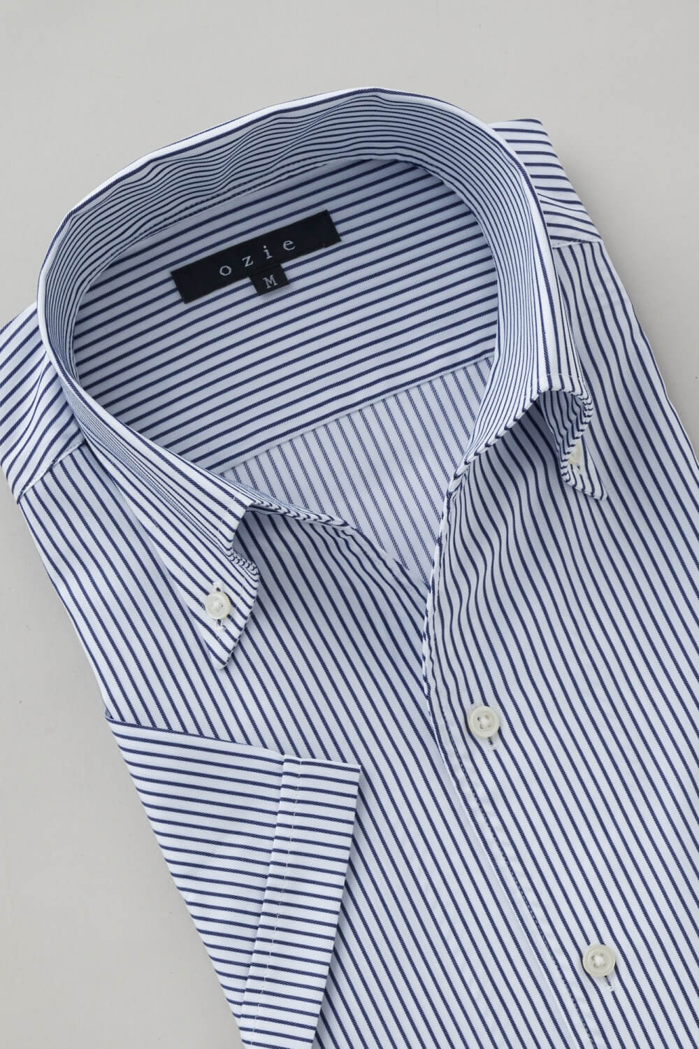 ワイシャツ・カッターシャツ・半袖 8044SS-X04E-NAVY-衿2