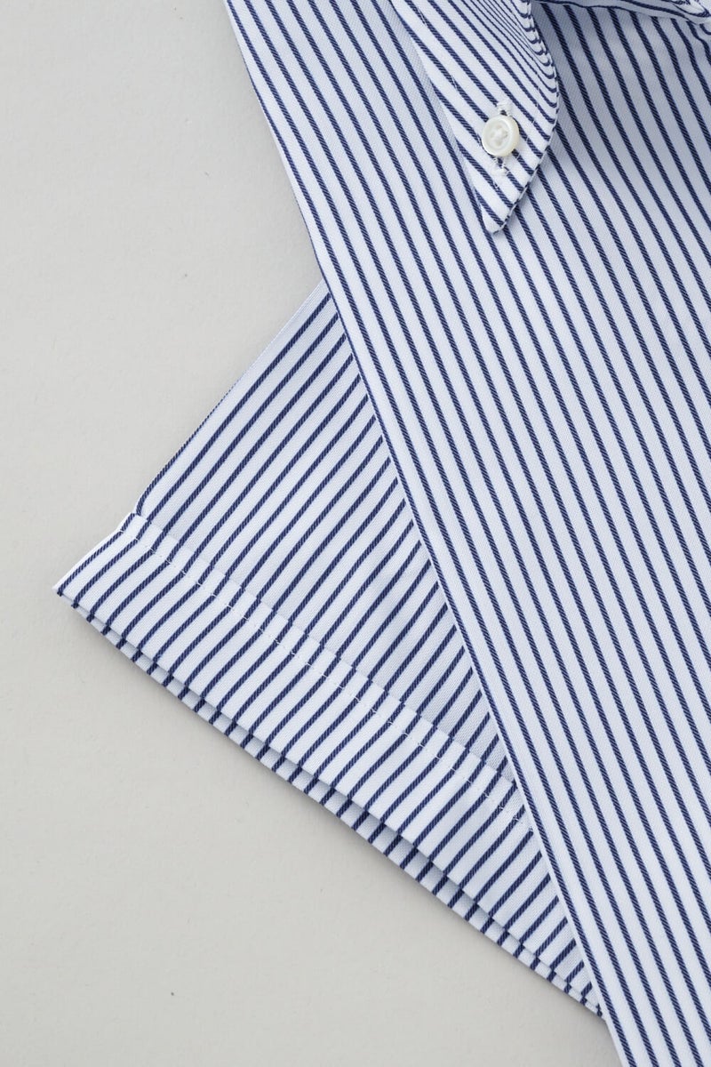 ワイシャツ・カッターシャツ・半袖 8044SS-X04E-NAVY-カフス