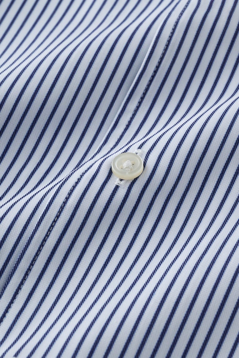 ワイシャツ・カッターシャツ・半袖 8044SS-X04E-NAVY-生地