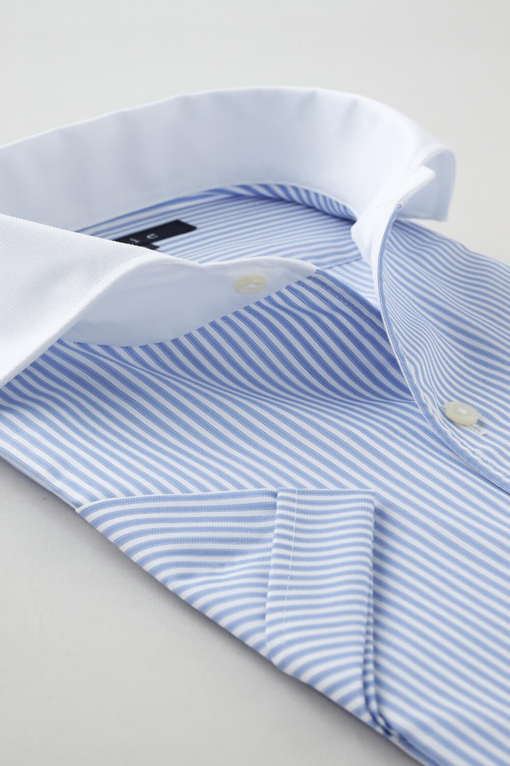 ワイシャツ・カッターシャツ・半袖 8045SSCL-X04A-SAX-衿2