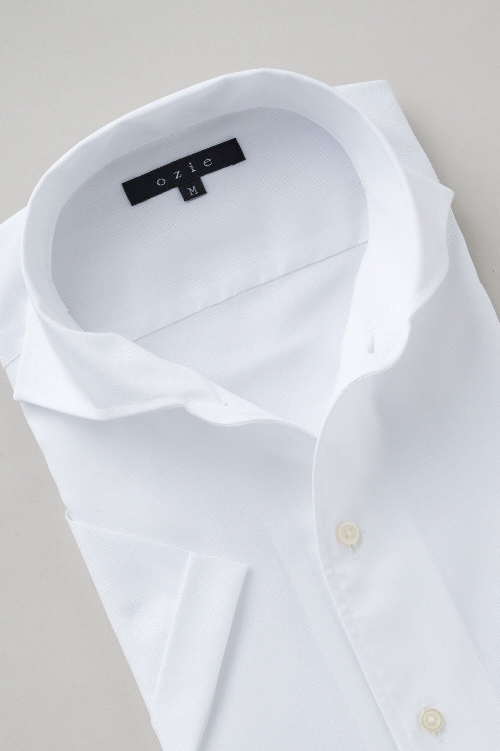 ワイシャツ・カッターシャツ・半袖 8045SS-X04A-WHITE-衿1