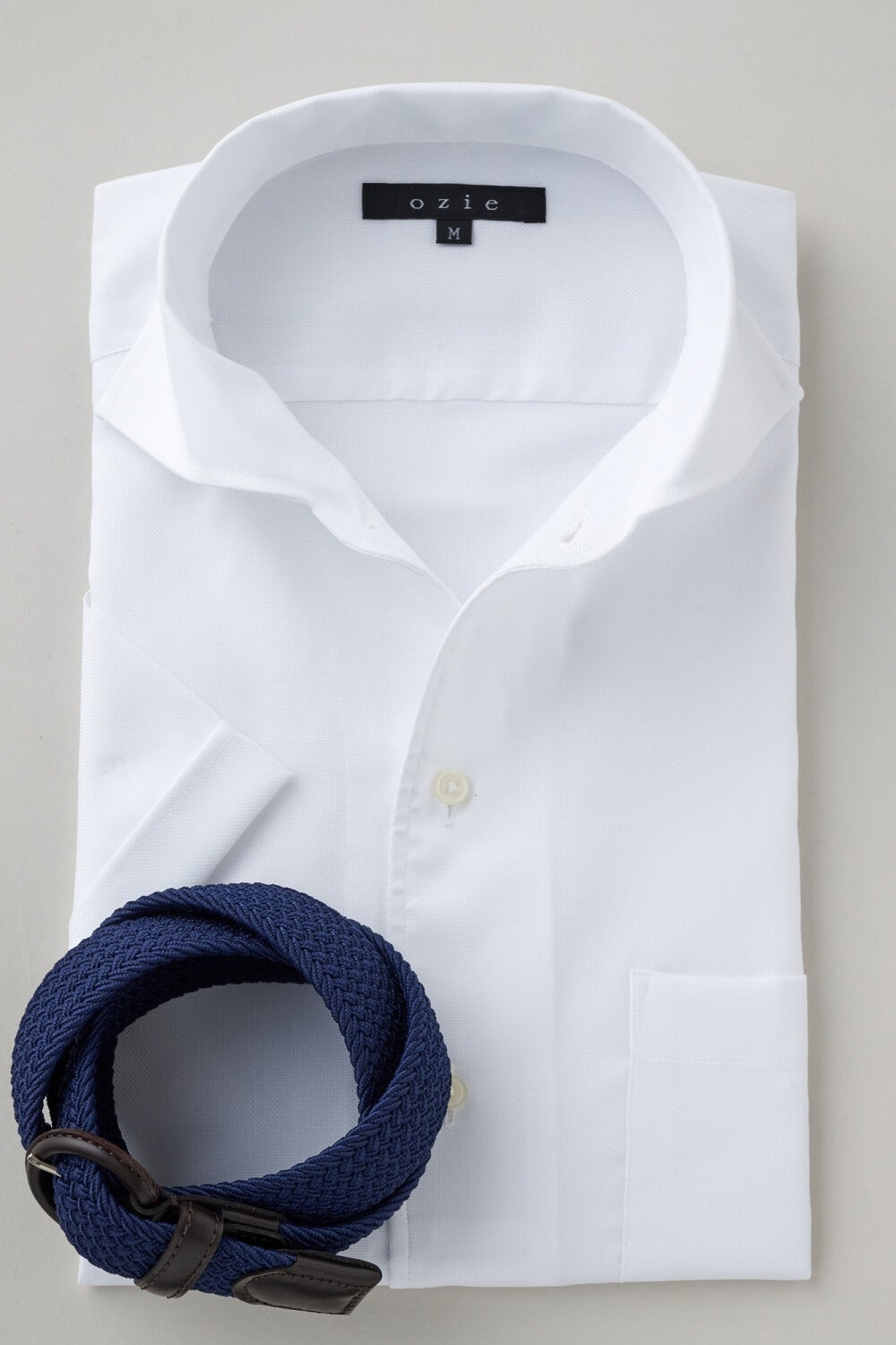 ワイシャツ・カッターシャツ・半袖 8045SS-X04A-WHITE-コーディネートイメージ