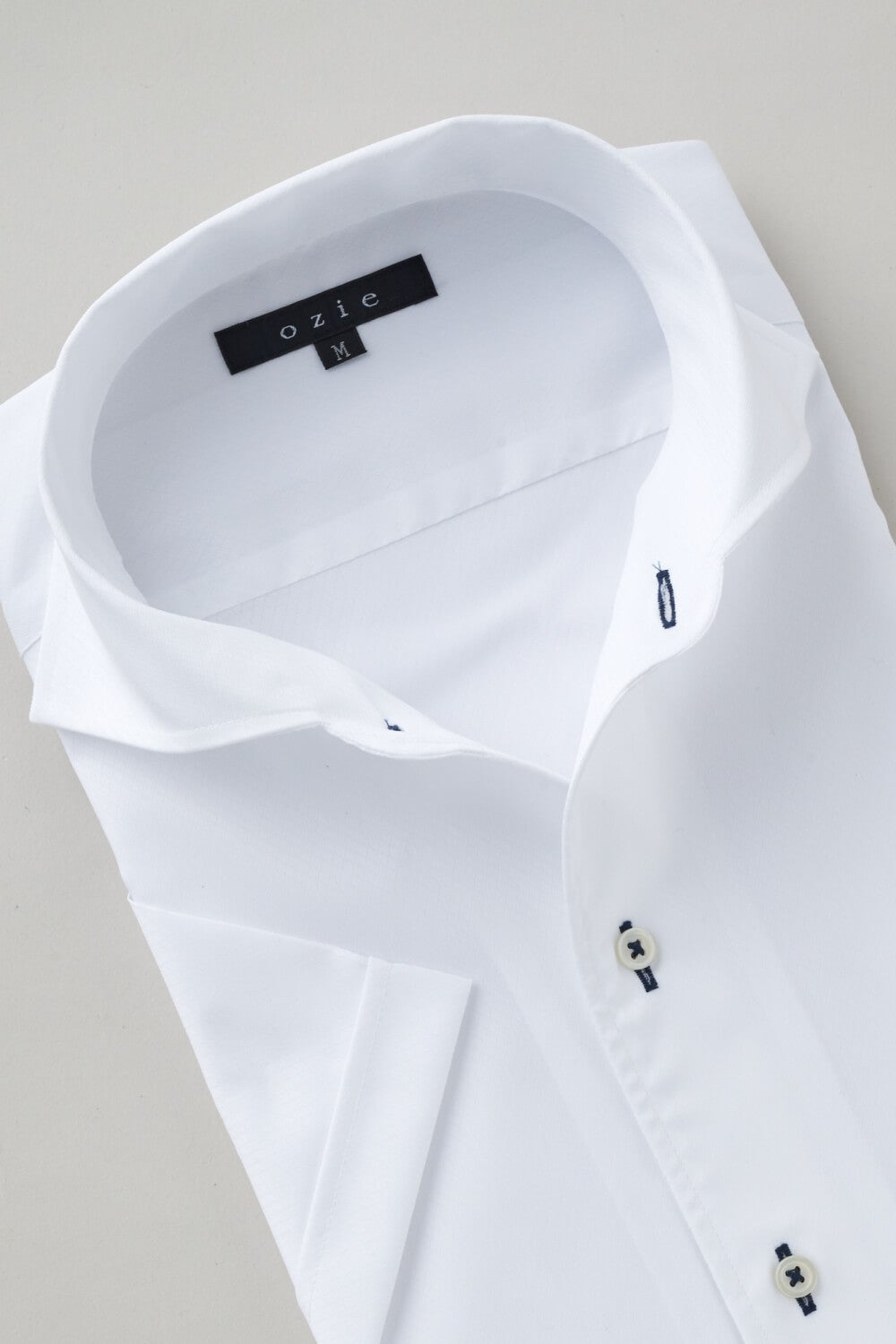 ワイシャツ・カッターシャツ・半袖 8045SS-X04B-WHITE-衿1