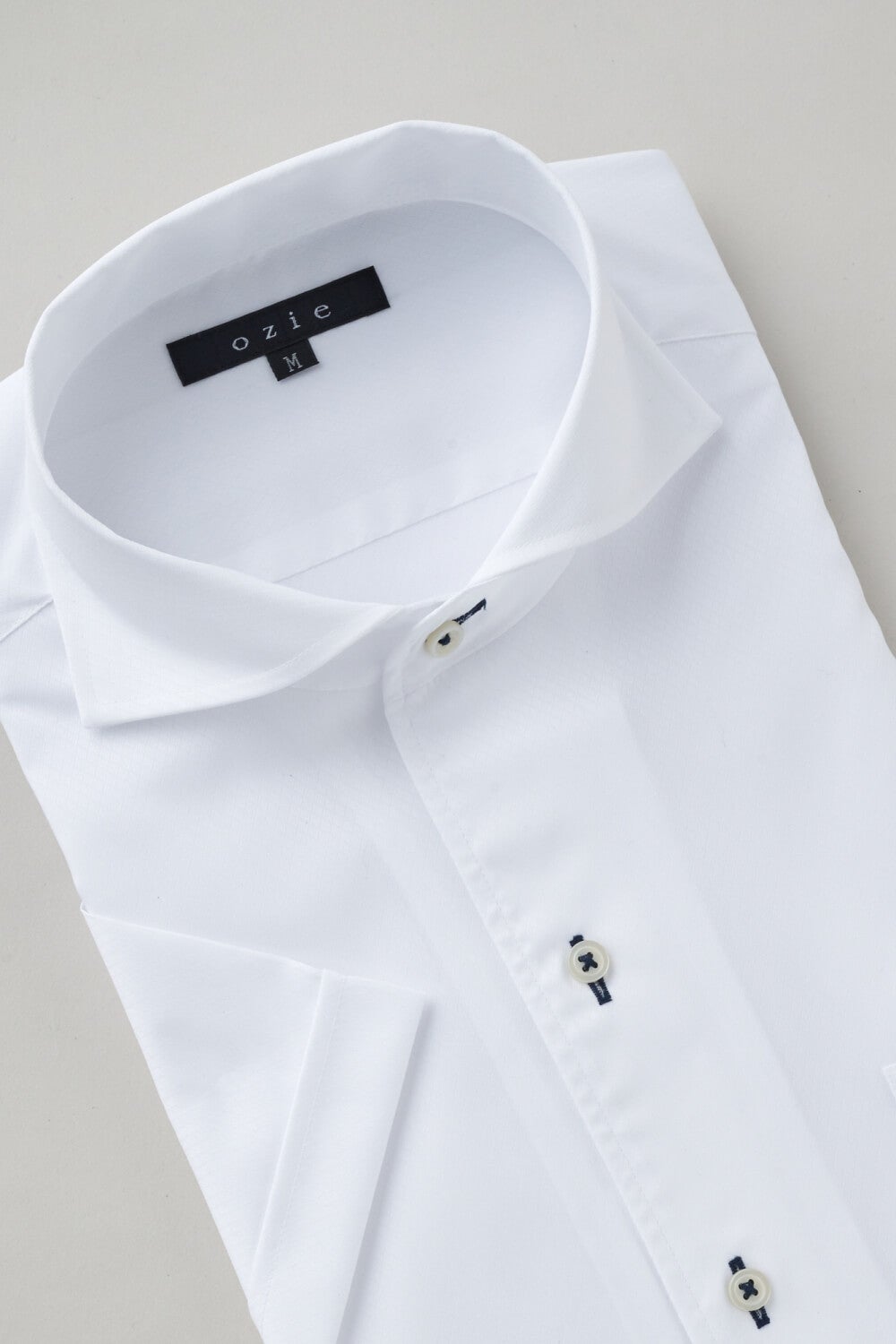 ワイシャツ・カッターシャツ・半袖 8045SS-X04B-WHITE-衿３