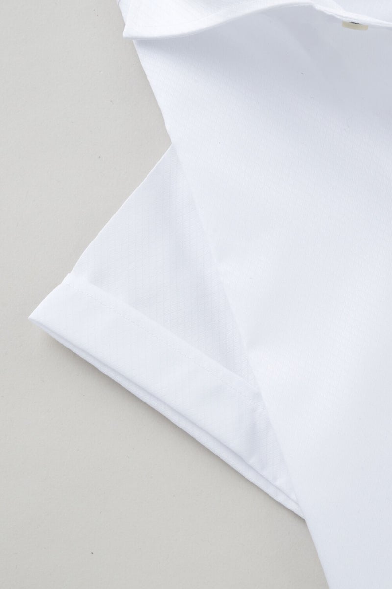 ワイシャツ・カッターシャツ・半袖 8045SS-X04B-WHITE-カフス
