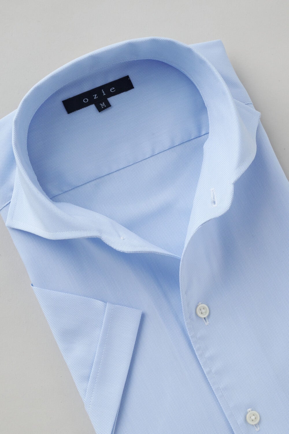 ワイシャツ・カッターシャツ・半袖 8045SS-X04C-SAX-衿1