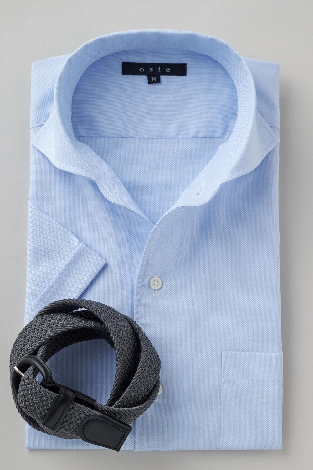 ワイシャツ・カッターシャツ・半袖 8045SS-X04C-SAX-コーディネートイメージ