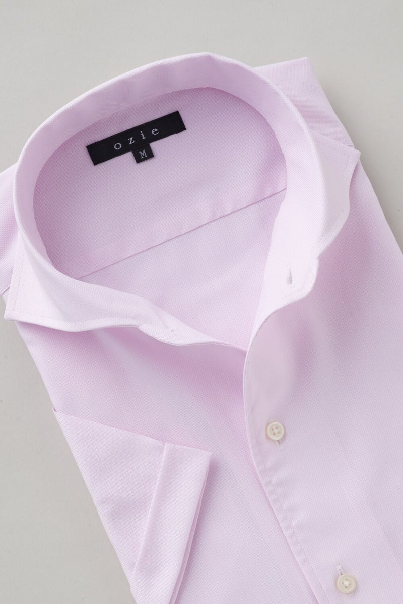 ワイシャツ・カッターシャツ・半袖 8045SS-X04D-PINK-衿1