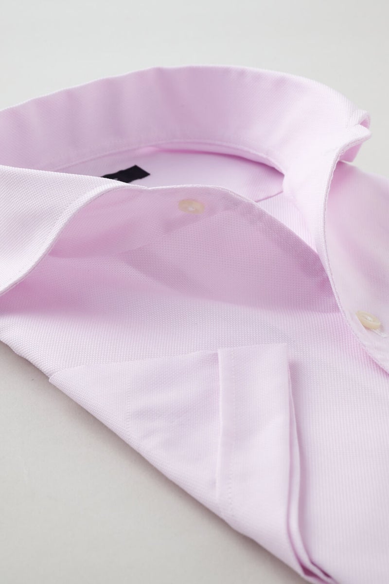 ワイシャツ・カッターシャツ・半袖 8045SS-X04D-PINK-衿２