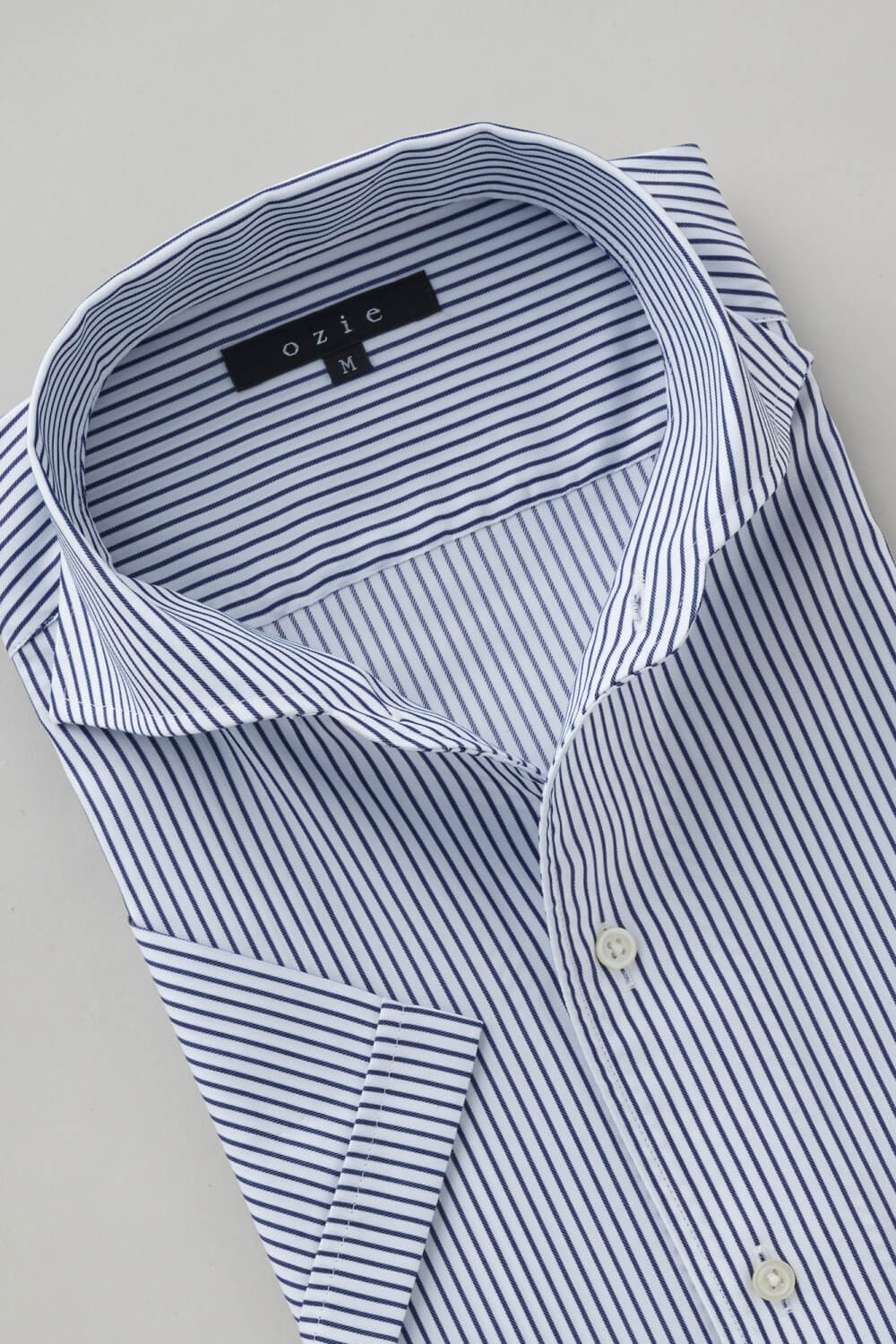 ワイシャツ・カッターシャツ・半袖 8045SS-X04E-NAVY-衿1