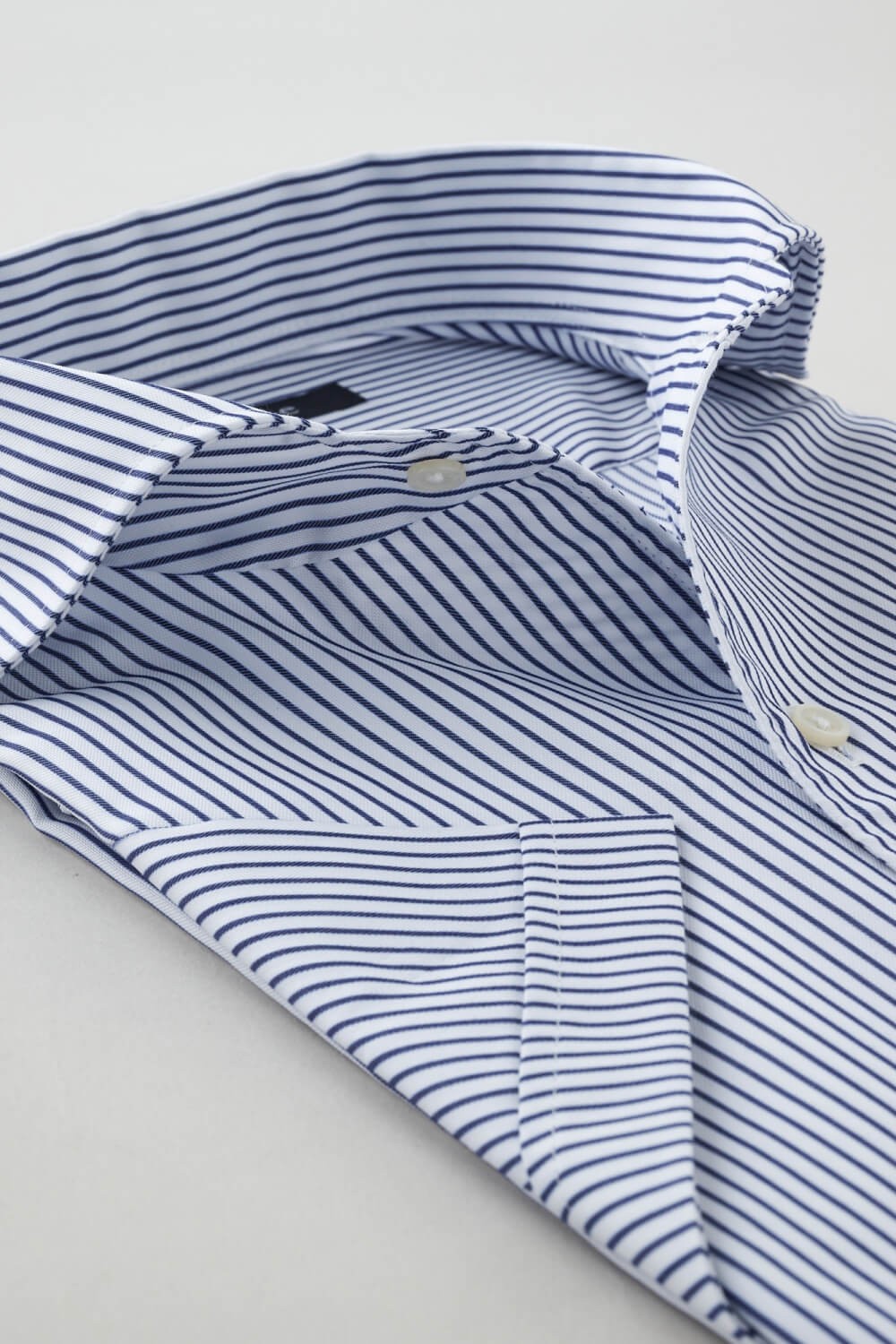 ワイシャツ・カッターシャツ・半袖 8045SS-X04E-NAVY-衿２