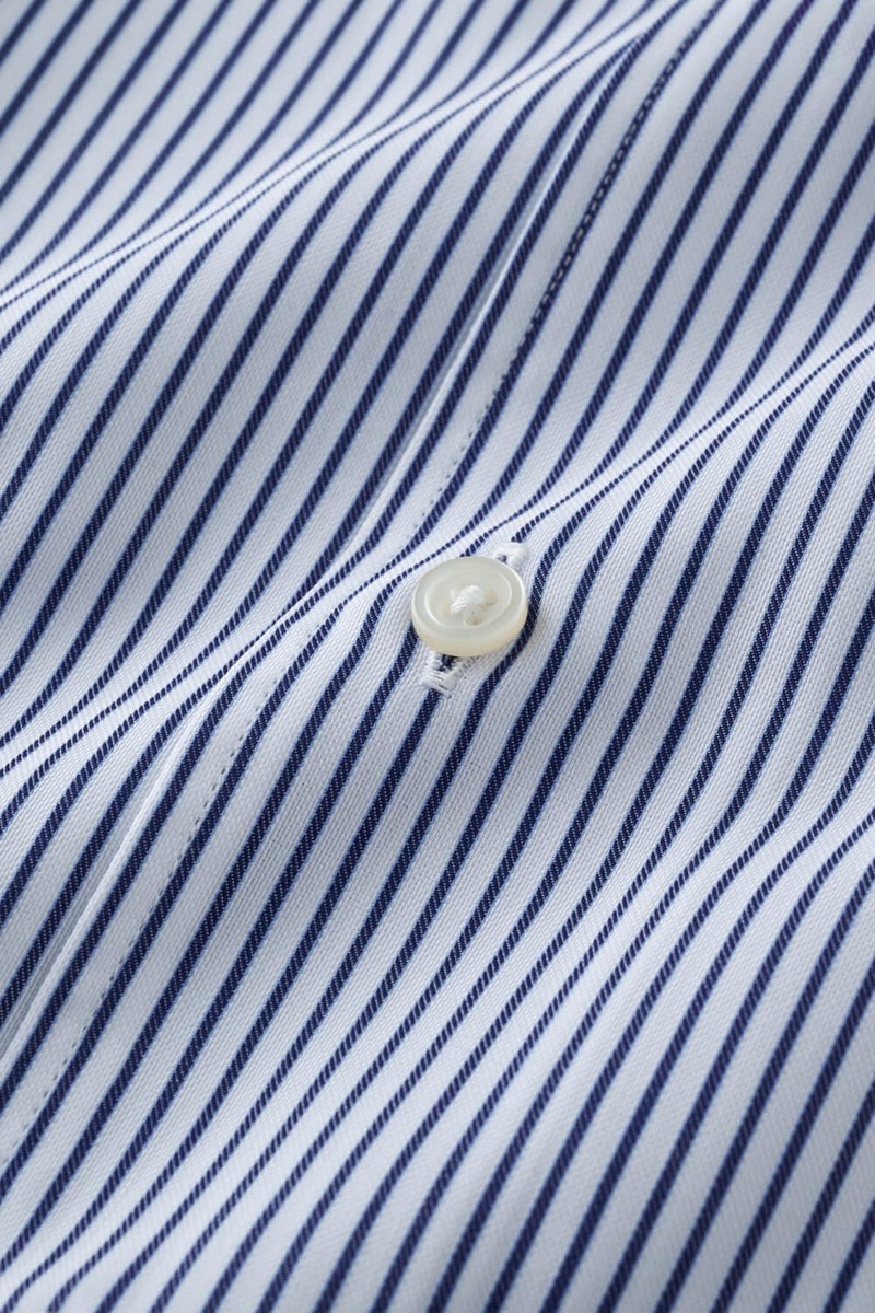 ワイシャツ・カッターシャツ・半袖 8045SS-X04E-NAVY-生地