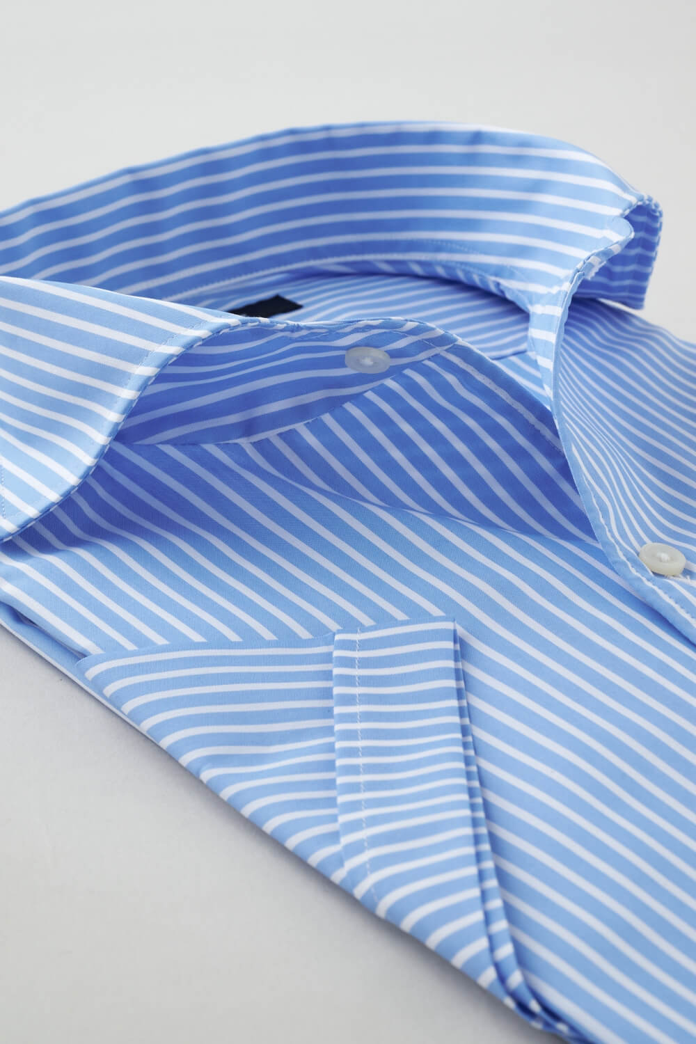 ワイシャツ・カッターシャツ・半袖 8045SS-X04F-BLUE-衿２