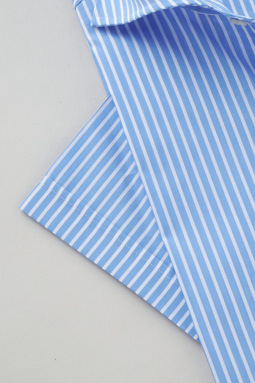 ワイシャツ・カッターシャツ・半袖 8045SS-X04F-BLUE-カフス