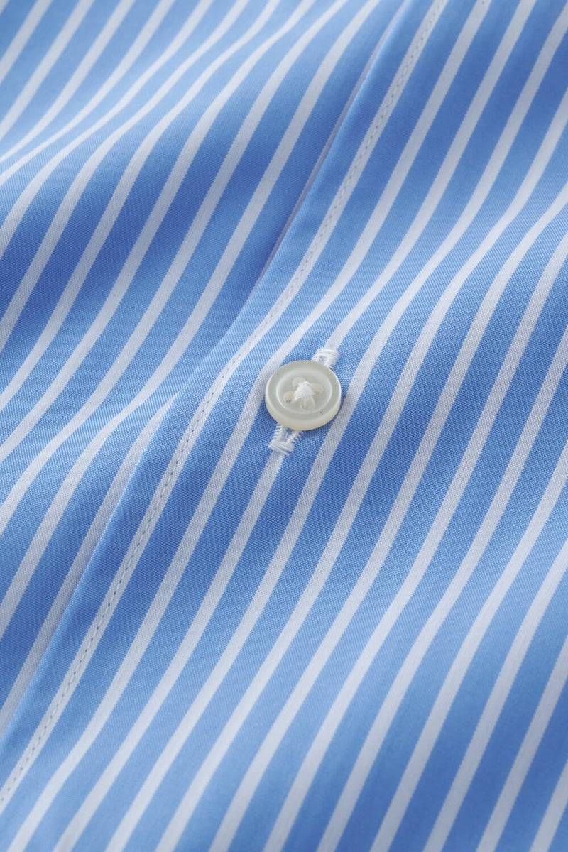 ワイシャツ・カッターシャツ・半袖 8045SS-X04F-BLUE-生地