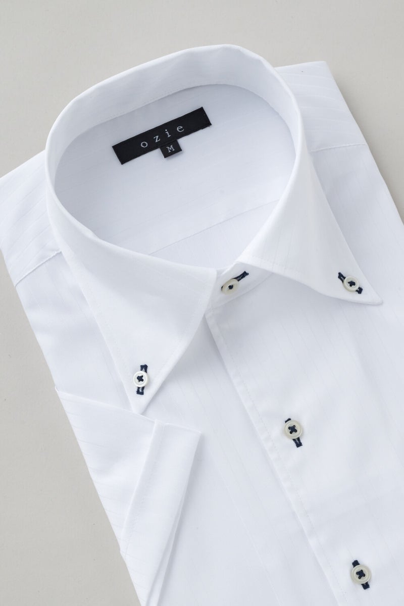 ワイシャツ・カッターシャツ・半袖 8051SS-X04B-WHITE-衿3