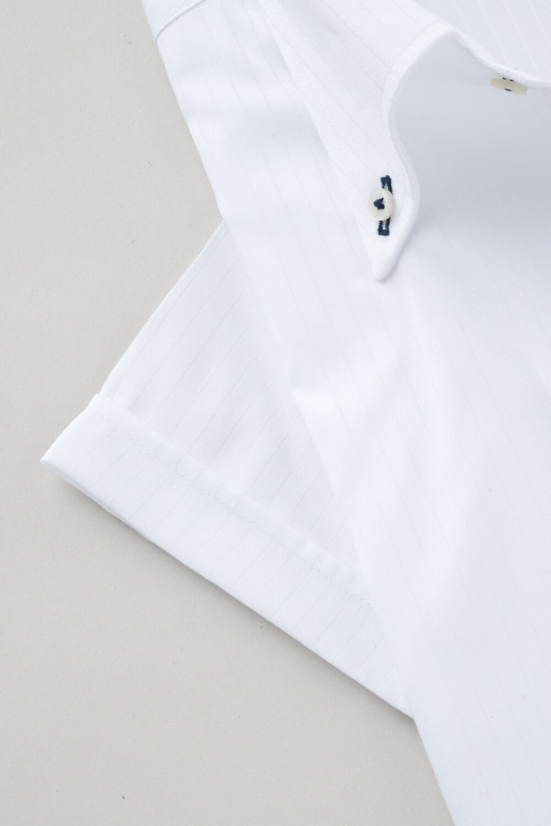 ワイシャツ・カッターシャツ・半袖 8051SS-X04B-WHITE-カフス