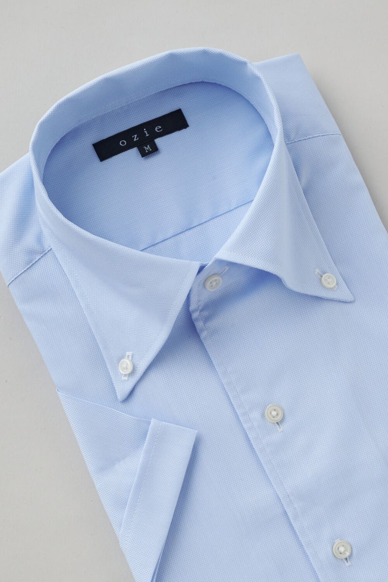 ワイシャツ・カッターシャツ・半袖 8051SS-X04C-SAX-衿3