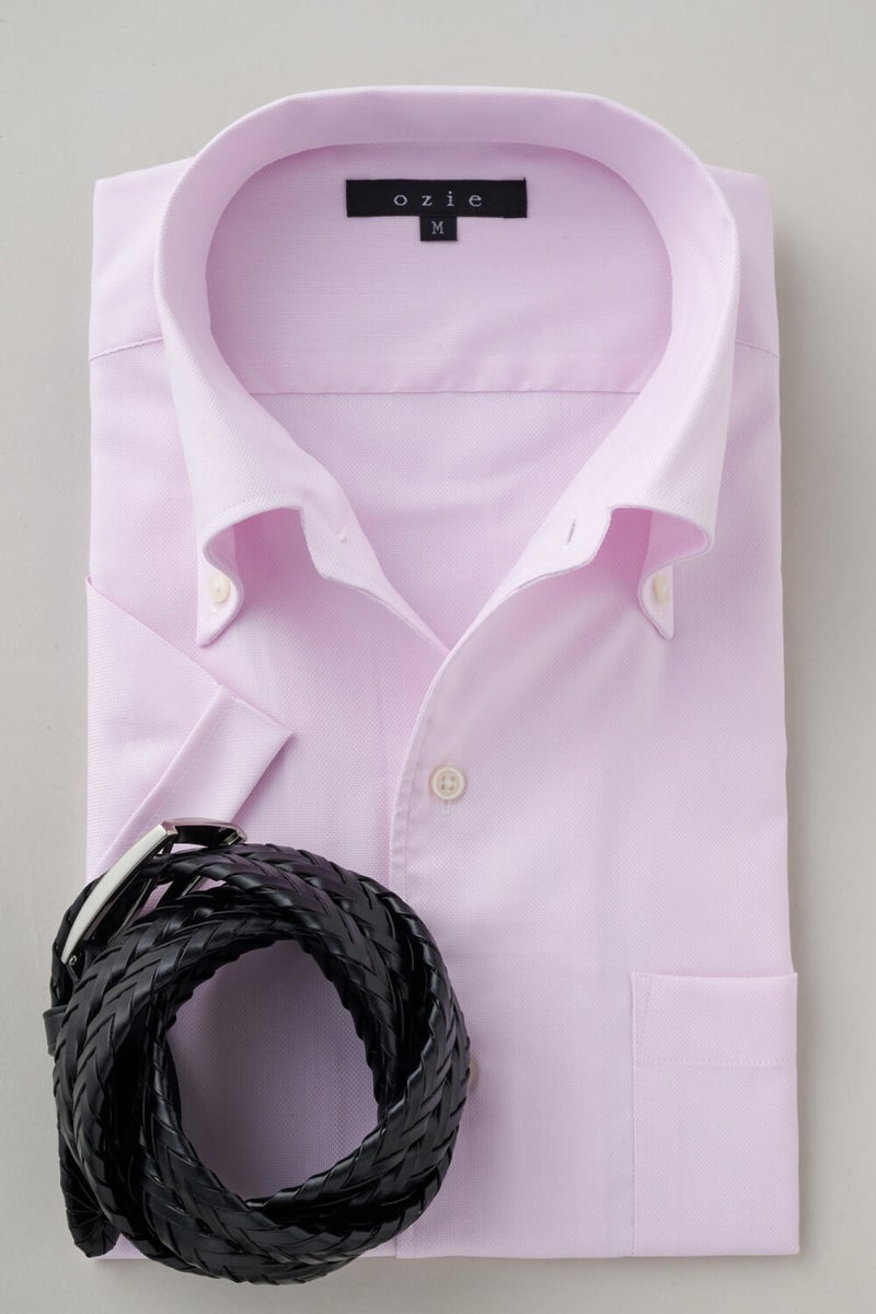 ワイシャツ・カッターシャツ・半袖 8051SS-X04D-PINK-コーディネート