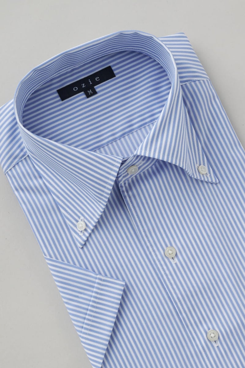 ワイシャツ・カッターシャツ・半袖 8051SS-X04E-SAX-衿3