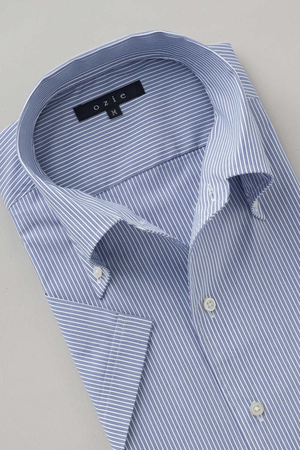 ワイシャツ・カッターシャツ・半袖 8051SS-X04F-NAVY-衿1