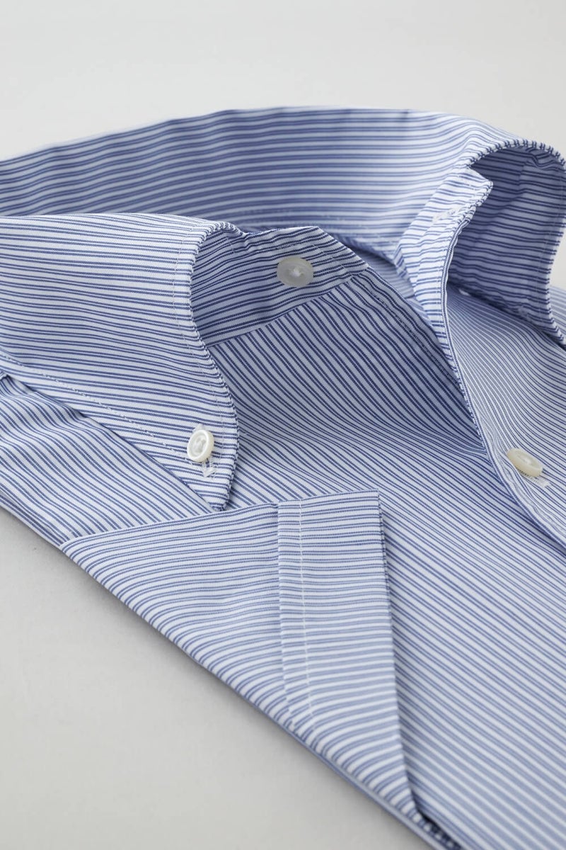 ワイシャツ・カッターシャツ・半袖 8051SS-X04F-NAVY-衿2