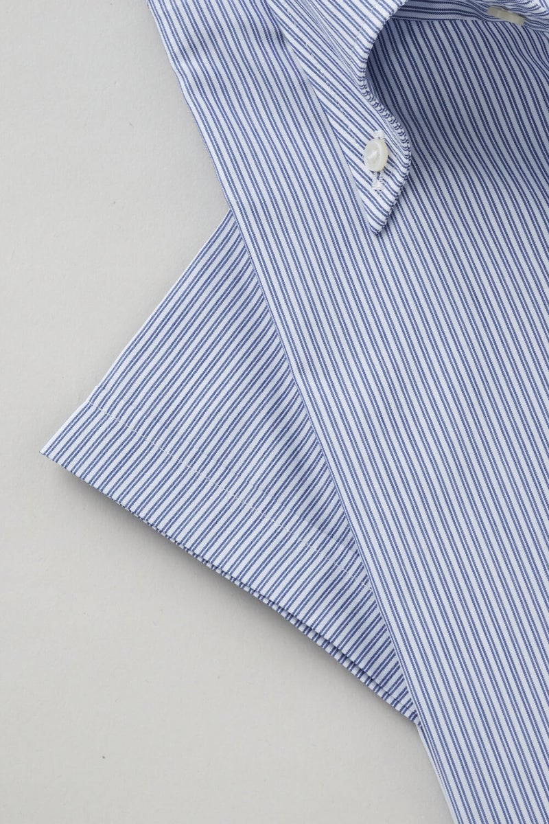 ワイシャツ・カッターシャツ・半袖 8051SS-X04F-NAVY-カフス