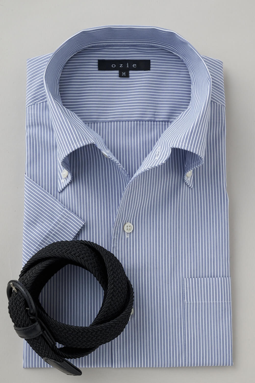 ワイシャツ・カッターシャツ・半袖 8051SS-X04F-NAVY-コーディネート