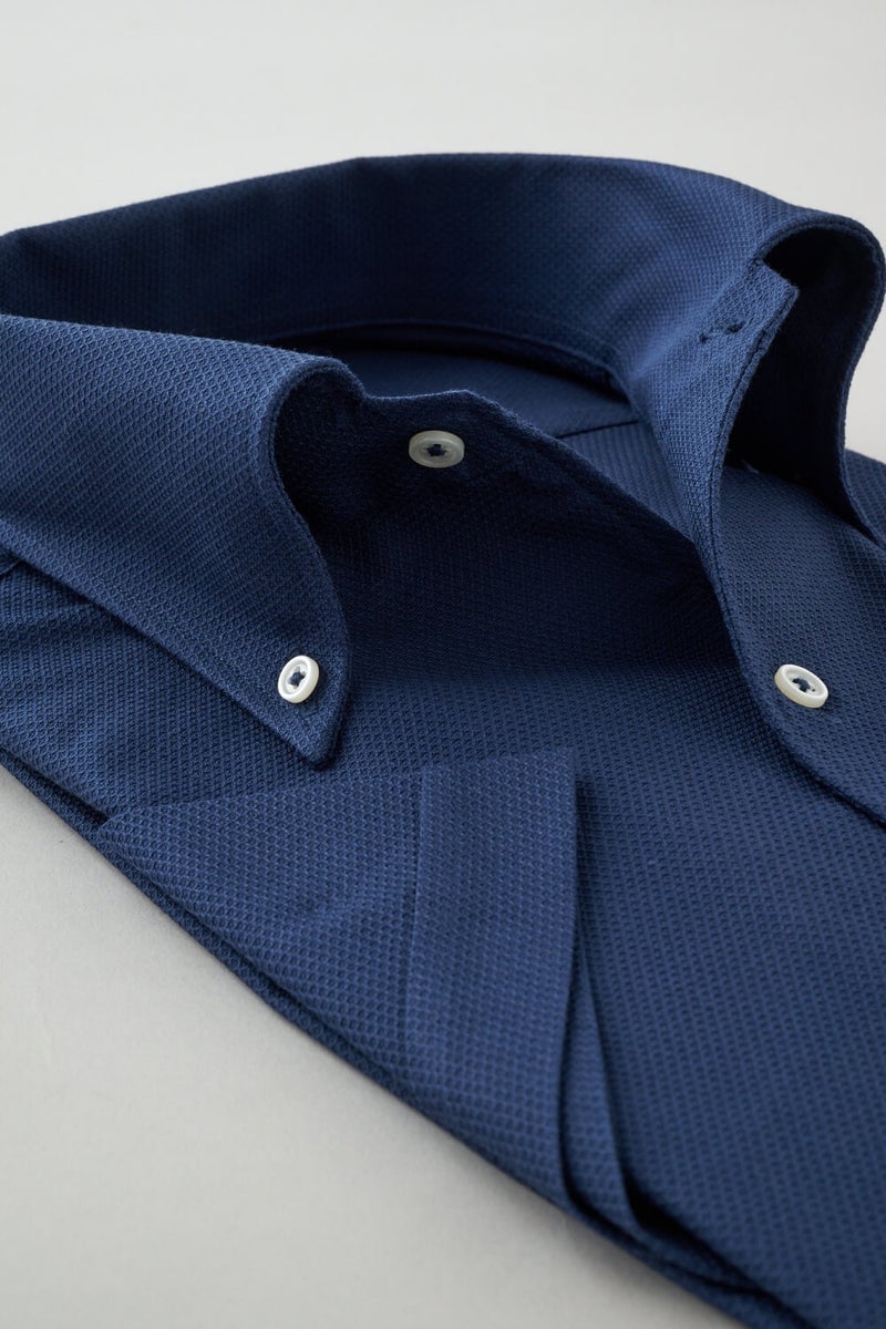 ワイシャツ・カッターシャツ・半袖 8051SS-X04G-NAVY-衿2