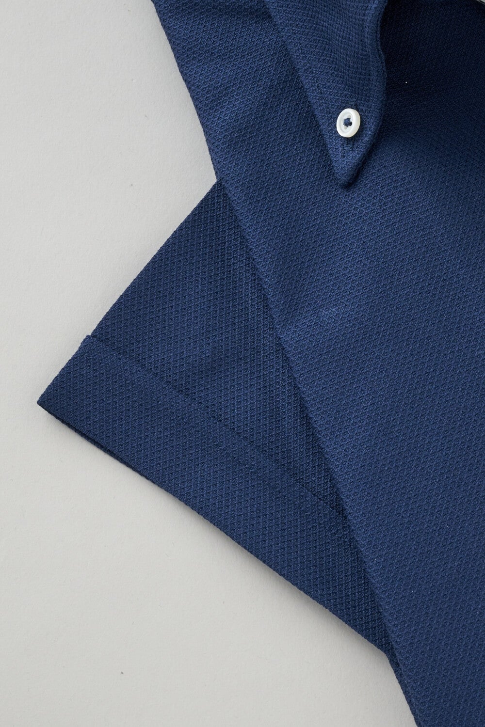 ワイシャツ・カッターシャツ・半袖 8051SS-X04G-NAVY-カフス