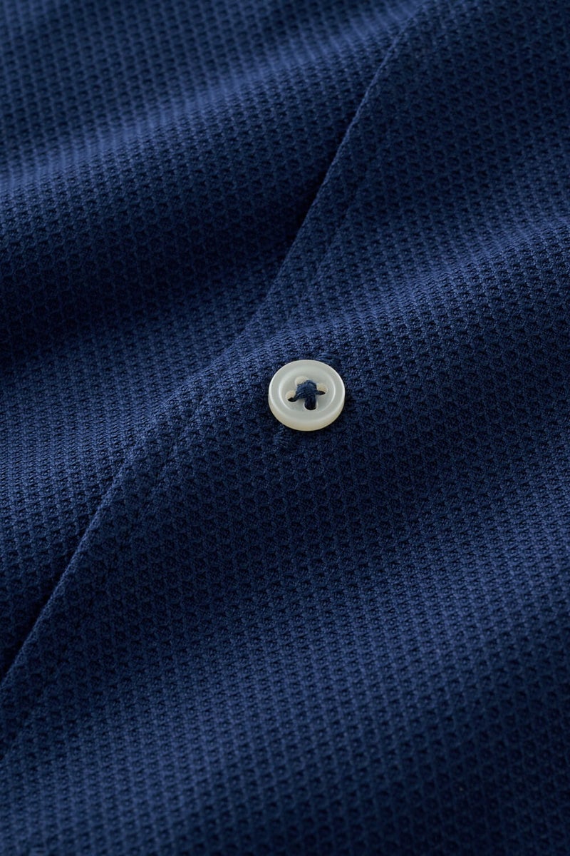 ワイシャツ・カッターシャツ・半袖 8051SS-X04G-NAVY-生地