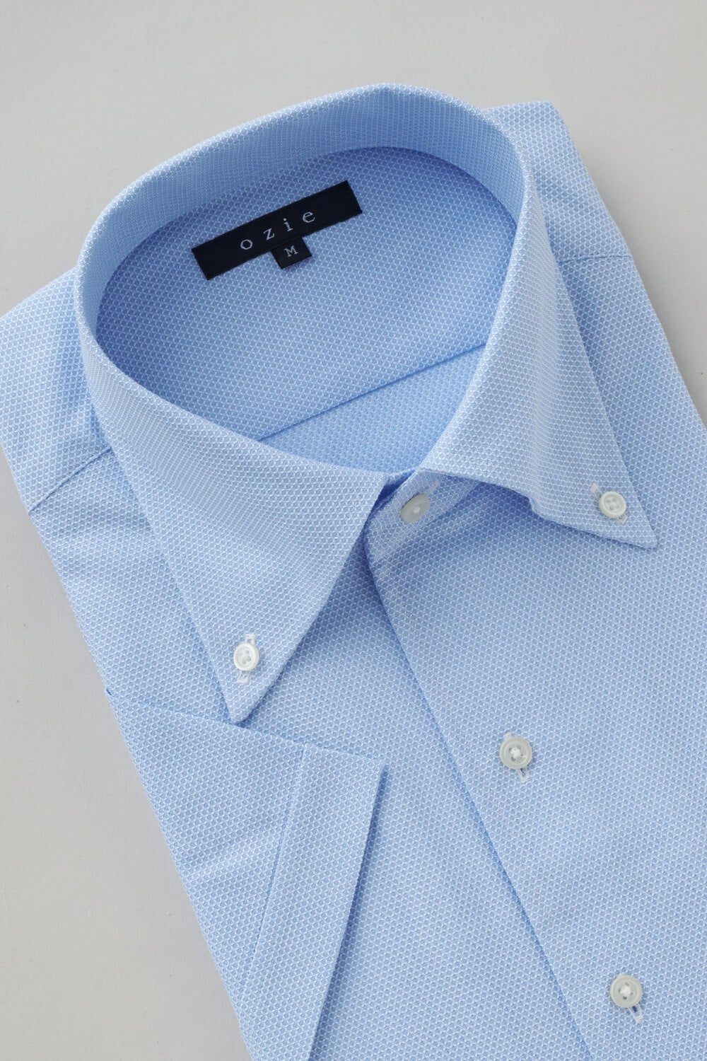 ワイシャツ・カッターシャツ・半袖 8051SS-X04H-SAX-衿3