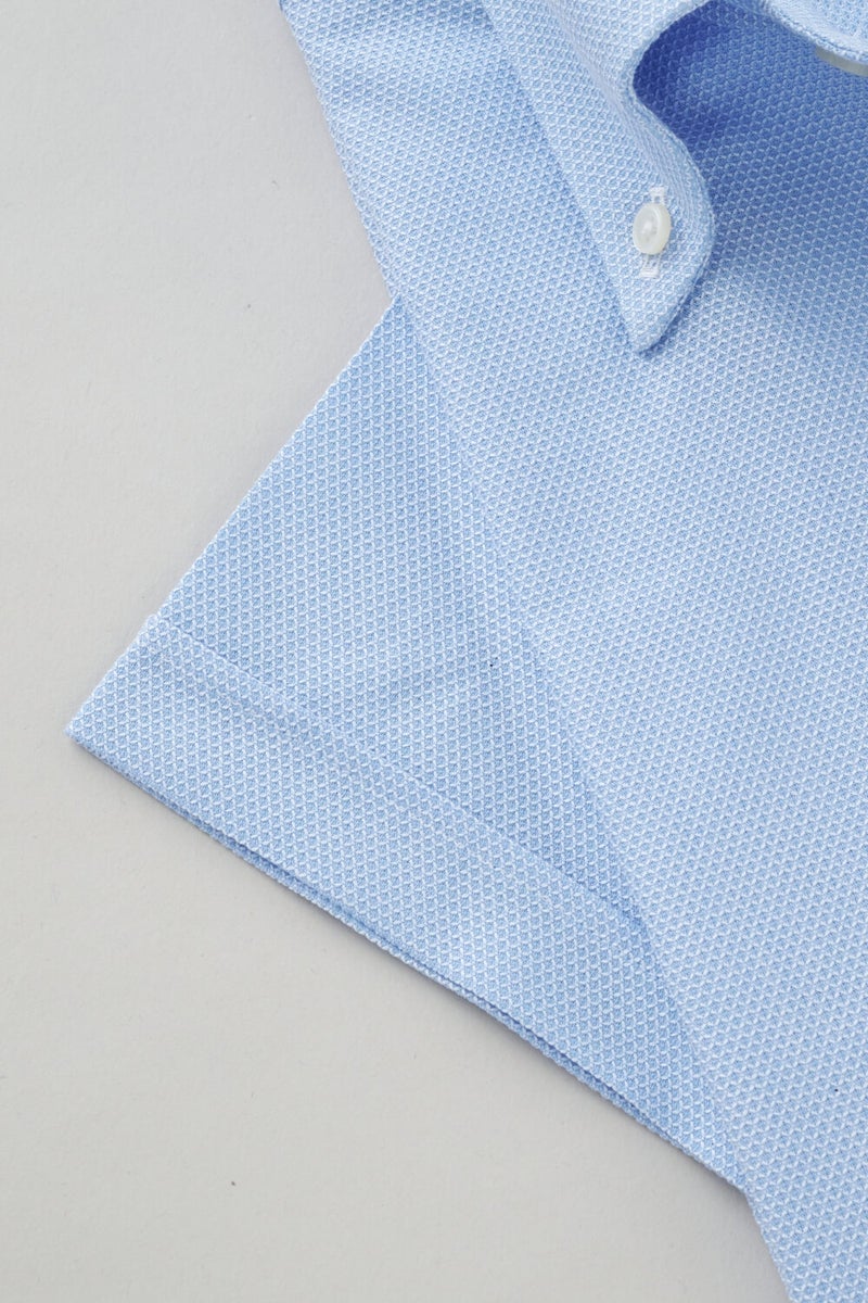 ワイシャツ・カッターシャツ・半袖 8051SS-X04H-SAX-カフス