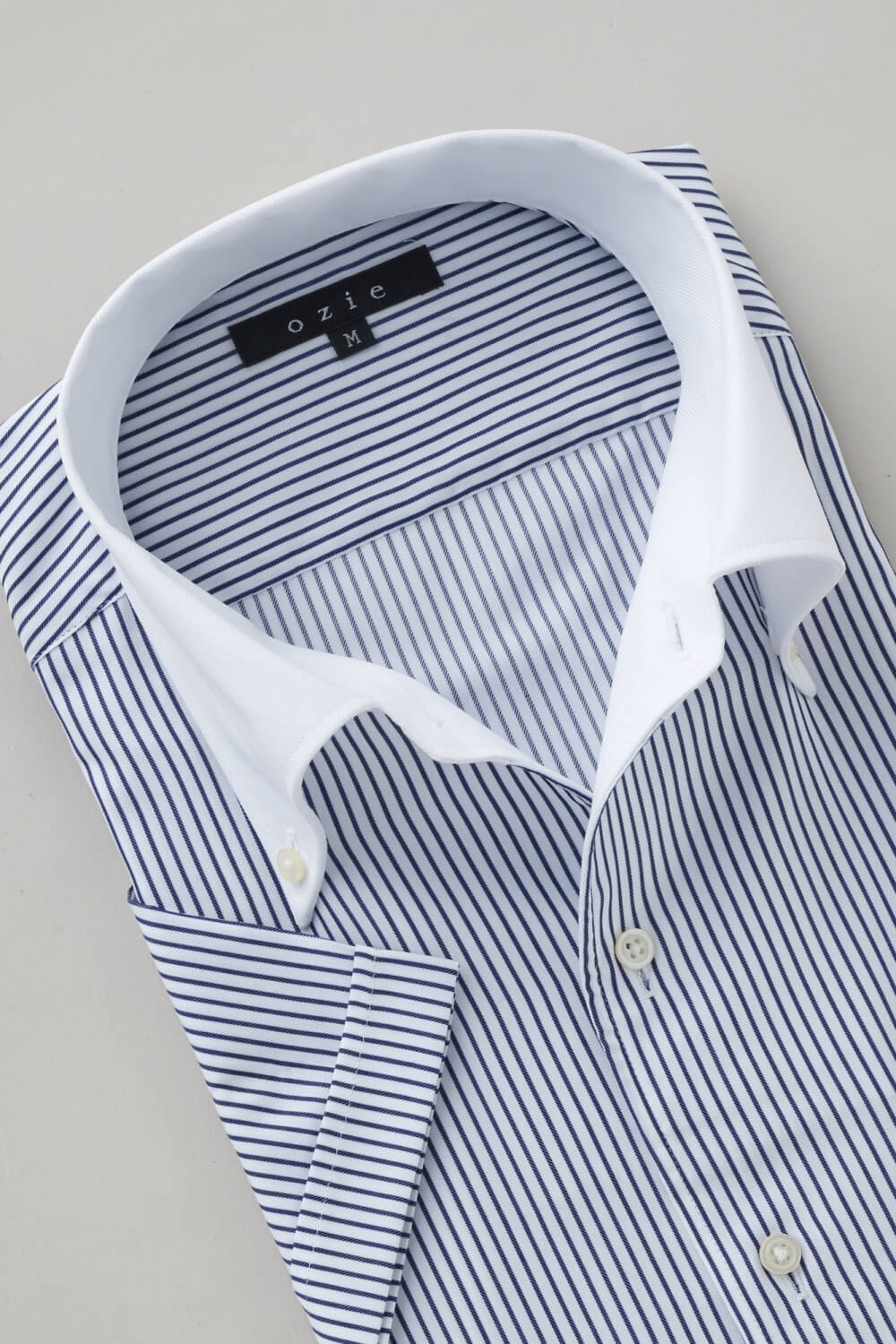 ワイシャツ・カッターシャツ・半袖 8051SSCL-X04A-NVY-衿1