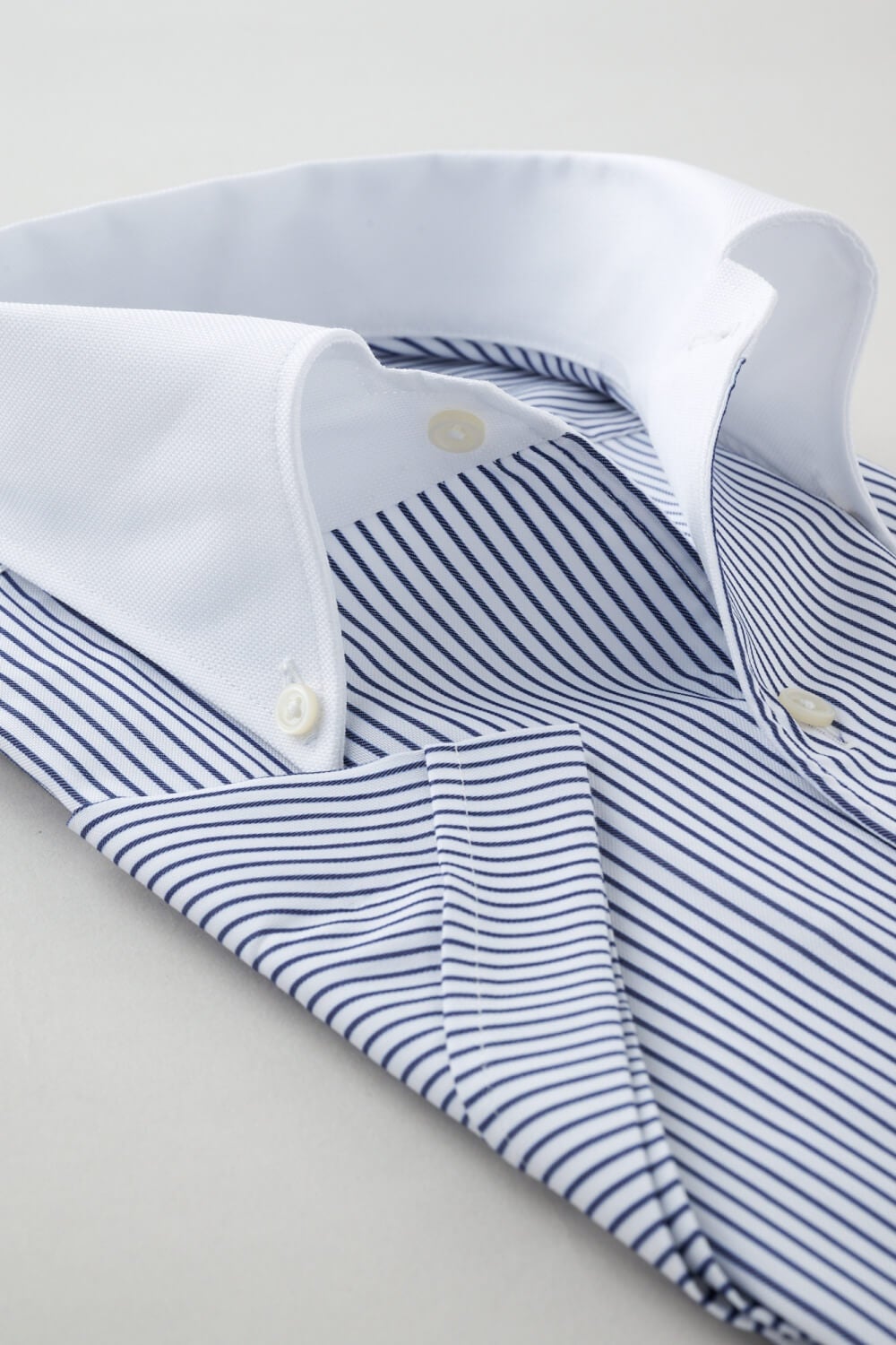 ワイシャツ・カッターシャツ・半袖 8051SSCL-X04A-NVY-衿2