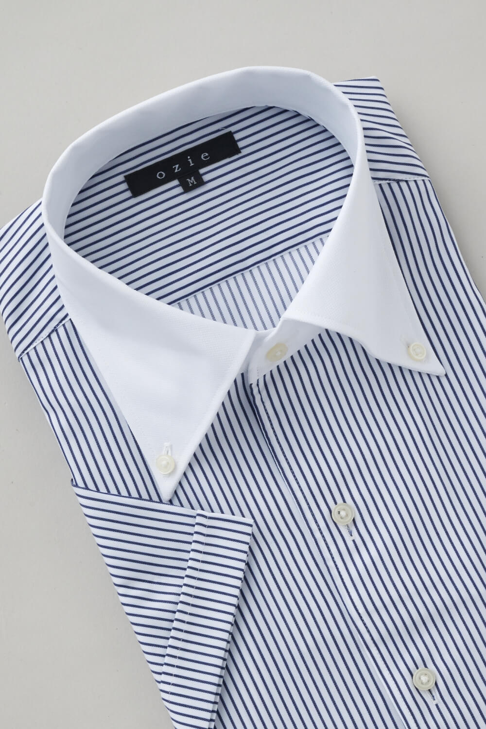 ワイシャツ・カッターシャツ・半袖 8051SSCL-X04A-NVY-衿3