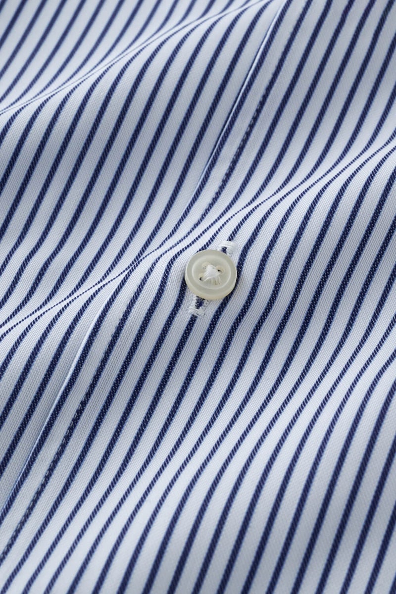 ワイシャツ・カッターシャツ・半袖 8051SSCL-X04A-NVY-生地