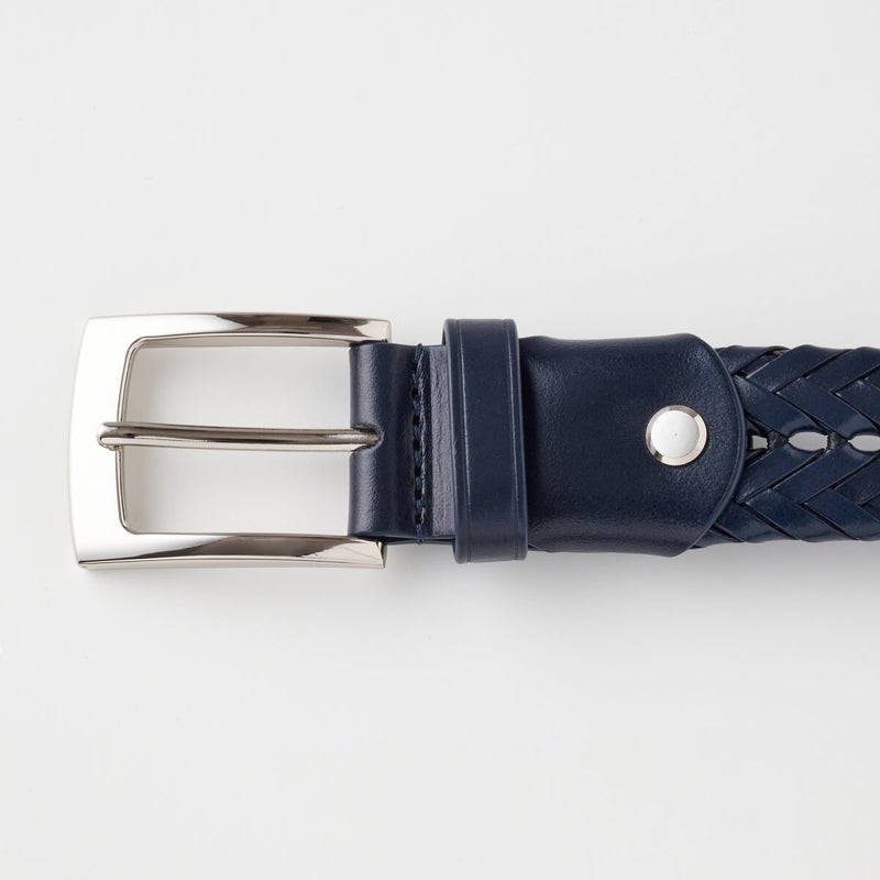 レザーメッシュベルト KE21194-29-NAVYBLUE