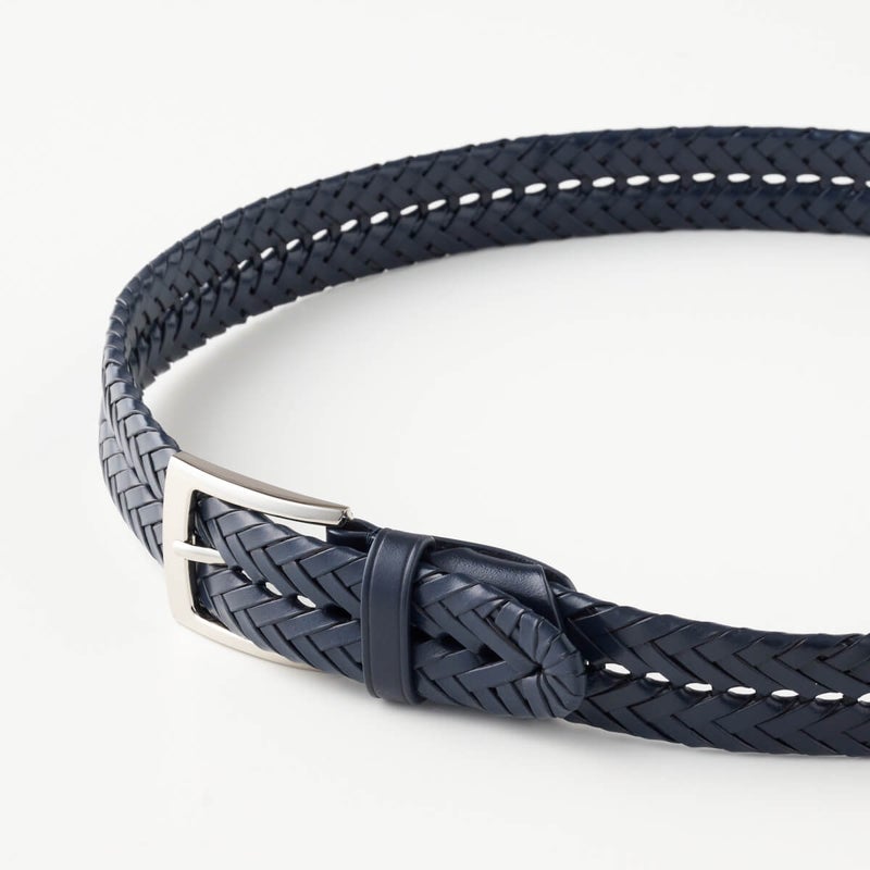 レザーメッシュベルト KE21194-29-NAVYBLUE