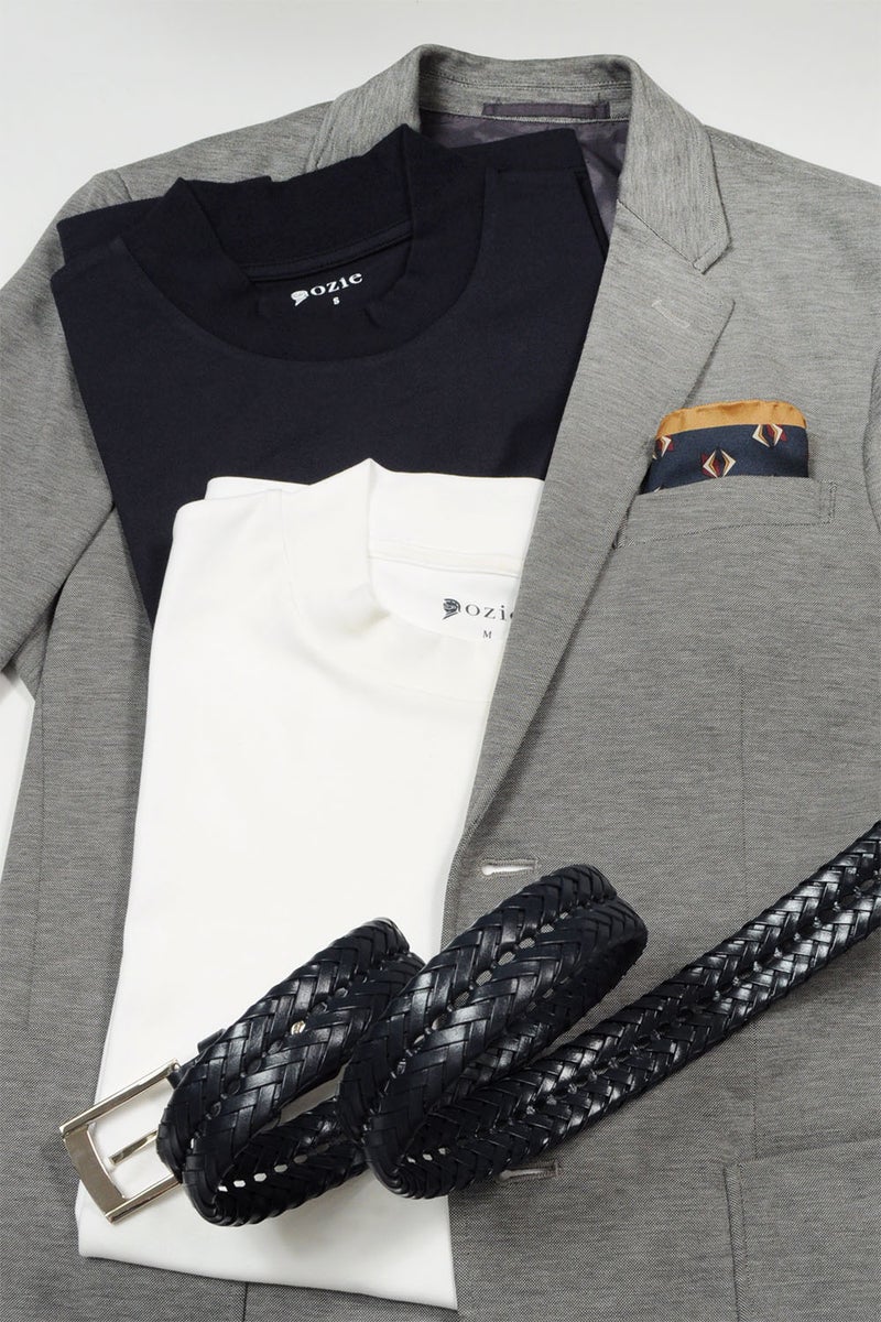 レザーメッシュベルト KE21194-29-NAVYBLUE-コーディネート