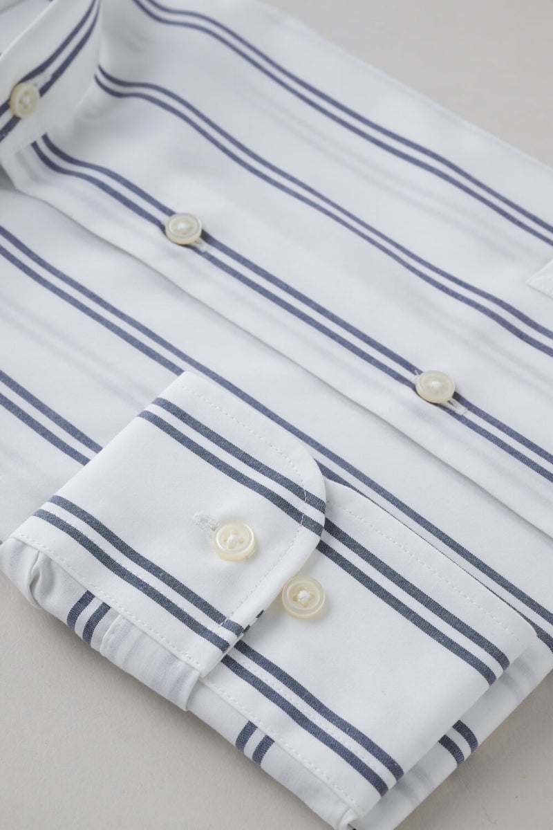 ワイシャツ 8063-X06A-NAVY-カフス