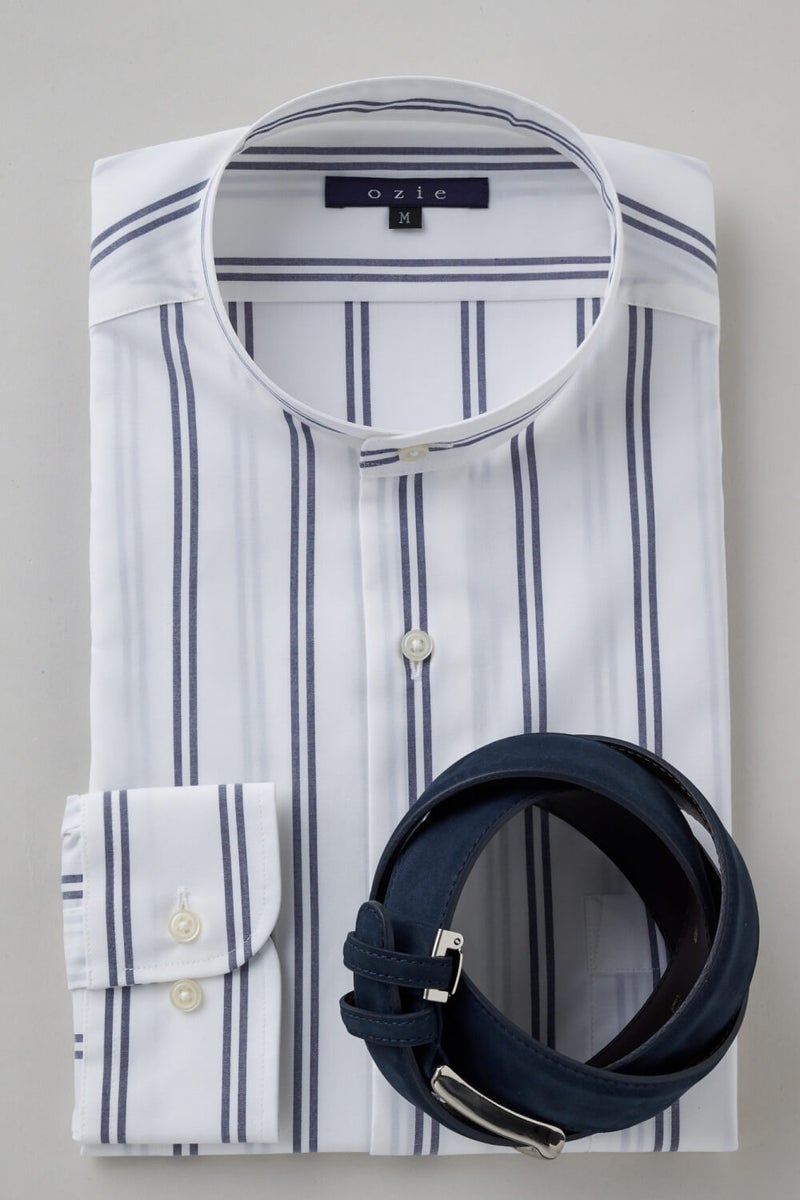ワイシャツ 8063-X06A-NAVY-コーディネートイメージ