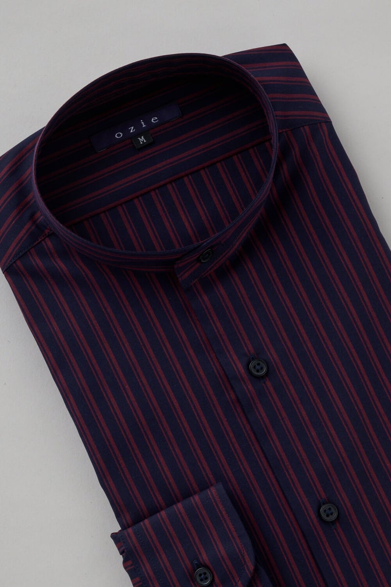 ワイシャツ 8063-X06C-NAVY-衿3