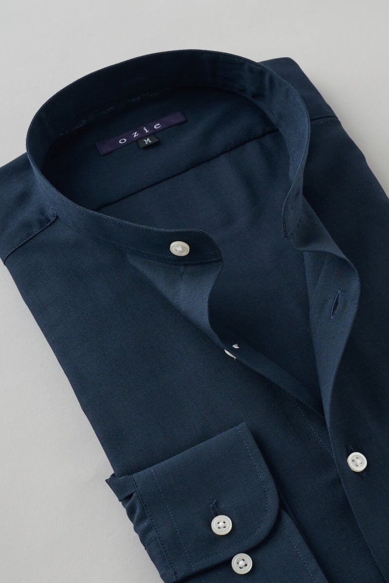 ワイシャツ 8063-X09D-NAVY-衿2