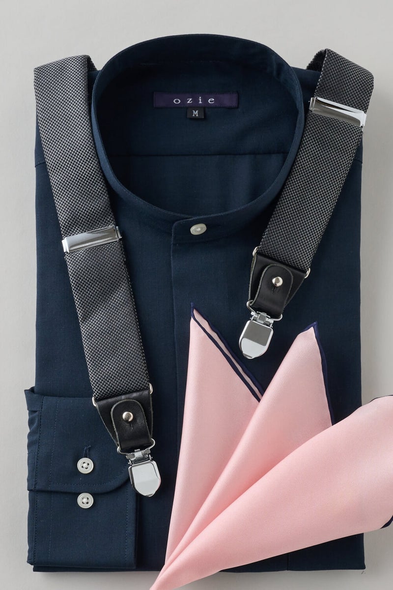 ワイシャツ 8063-X09D-NAVY-コーディネートイメージ