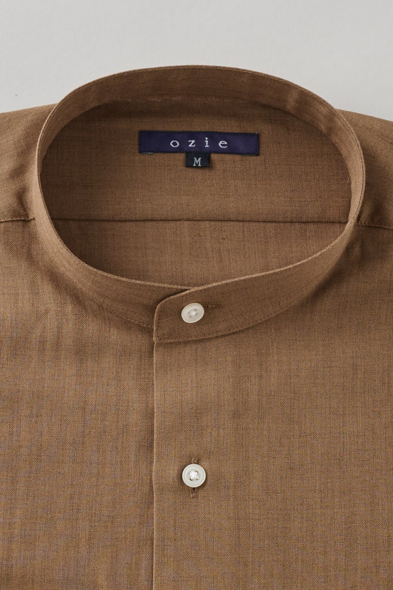 ワイシャツ 8063-X09E-BROWN-衿1