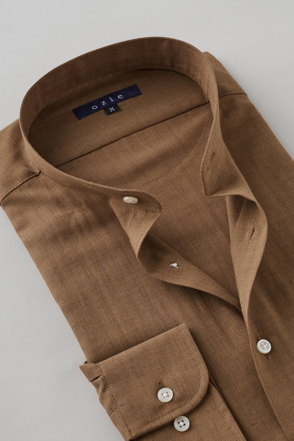 ワイシャツ 8063-X09E-BROWN-衿2