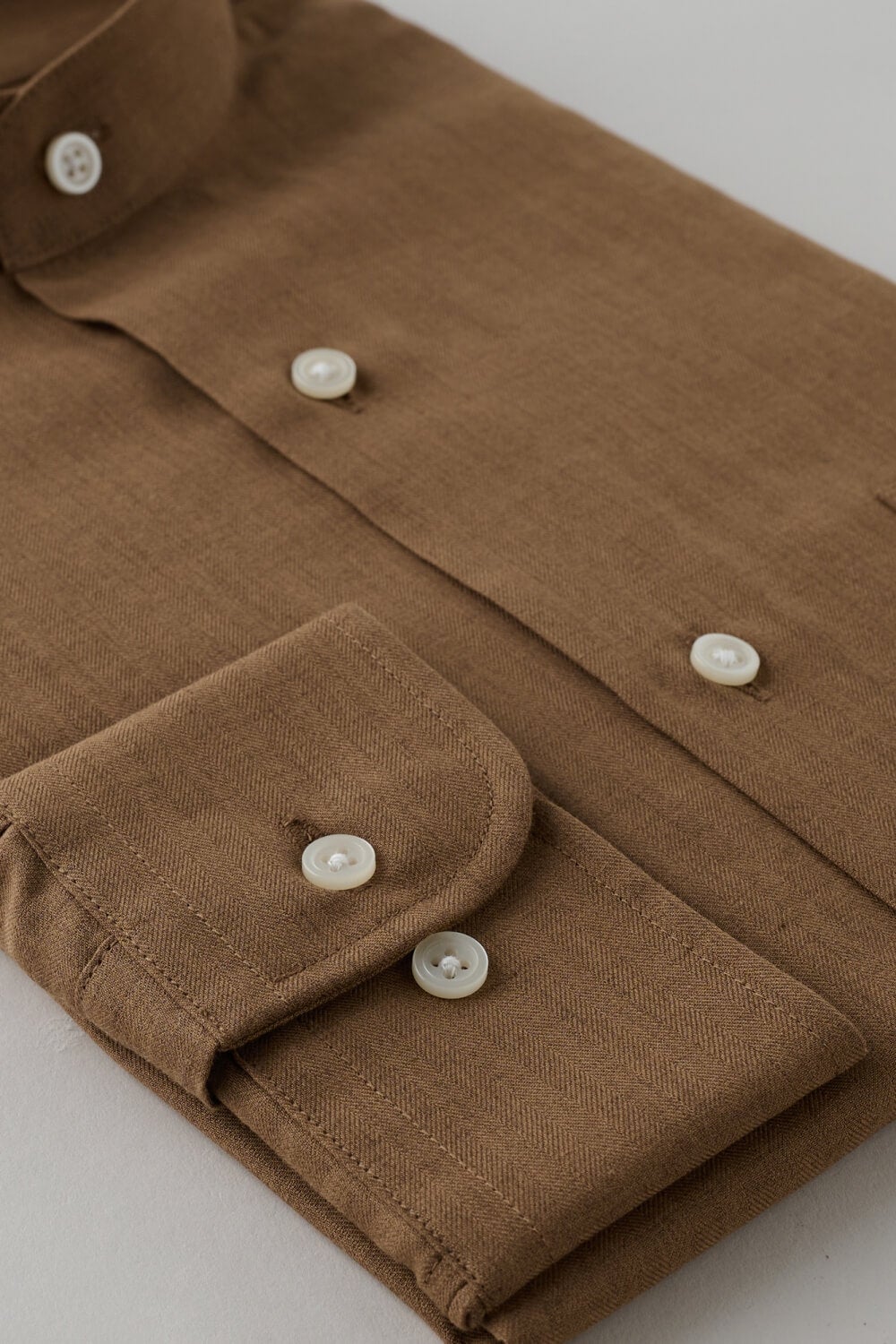 ワイシャツ 8063-X09E-BROWN-カフス